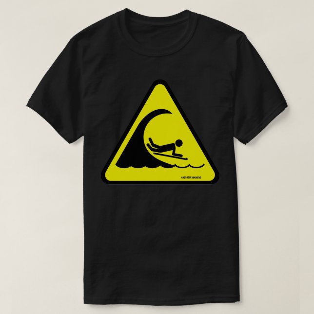 Camiseta Signo de advertencia de Bellyboarding (Diseño del anverso)
