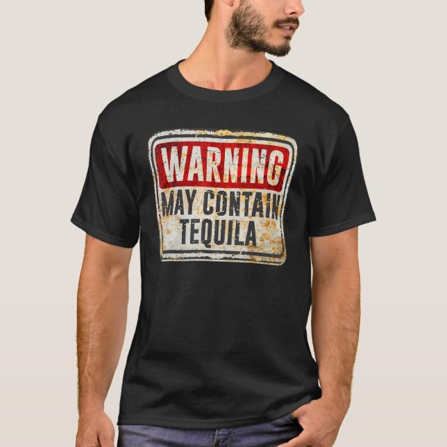 Camiseta Signo de advertencia de cosecha puede contener Teq (Anverso)