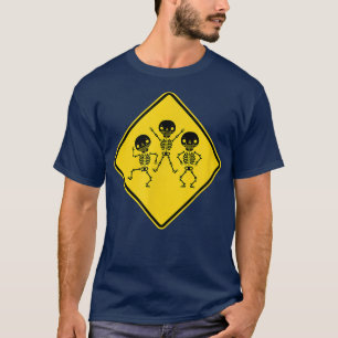 Camiseta Signo de advertencia de esqueletos bailarines Funn