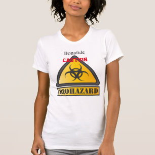 Camiseta Signo de advertencia de peligro biológico divertid
