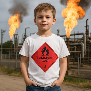 Camiseta Signo de advertencia de peligro de etiqueta de seg