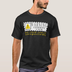Camiseta Signo de advertencia de tecnología divertida El us