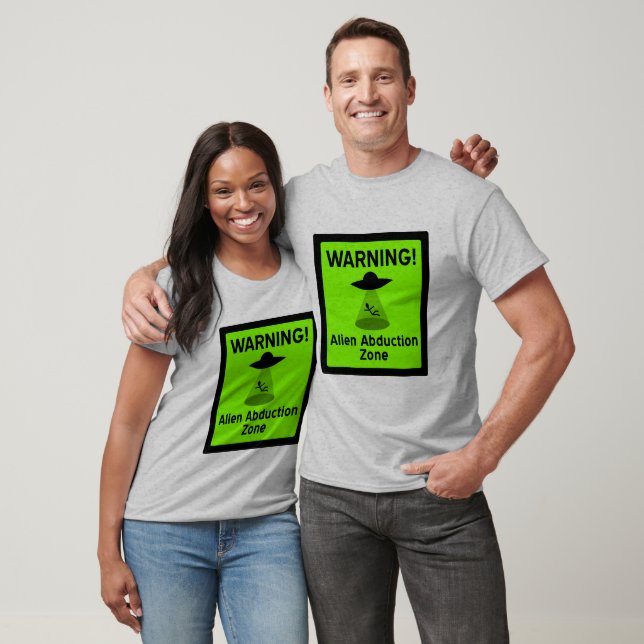 Camiseta Signo de advertencia de zona de secuestro de Alien (Unisexo)