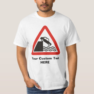 Camiseta Signo de advertencia en el lado de la puerta