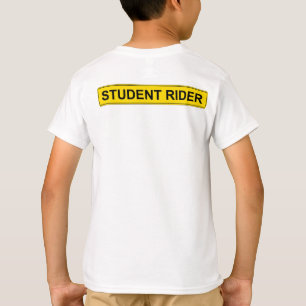 Camiseta Signo de advertencia "Estudiante en bicicleta": gr