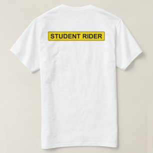 Camiseta Signo de advertencia "Estudiante en bicicleta": gr