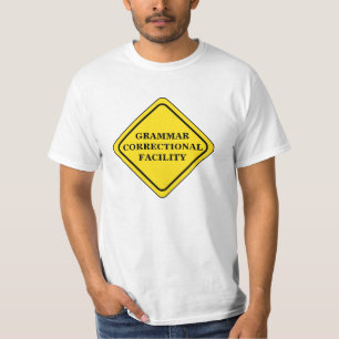 Camiseta Signo de advertencia gramatical personalizado