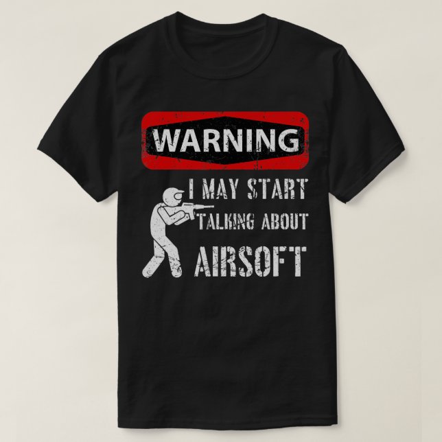 Camiseta Signo de advertencia puede comenzar a hablar de Ai (Diseño del anverso)