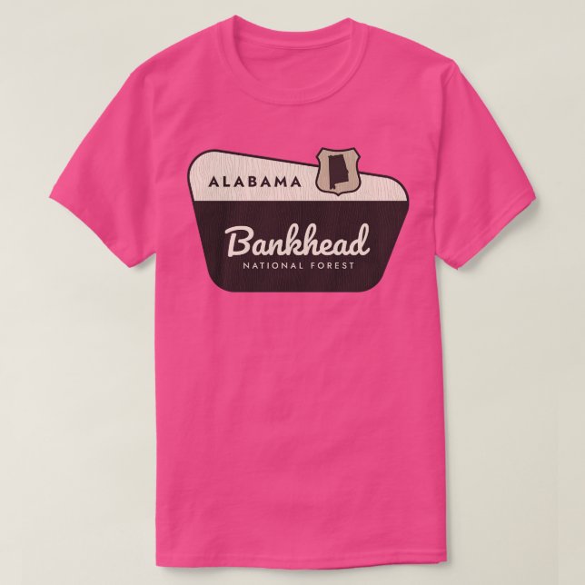Camiseta Signo de bienvenida de Bankhead National Forest Al (Diseño del anverso)
