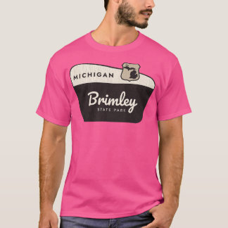 Camiseta Signo de bienvenida de Brimley State Park Michigan