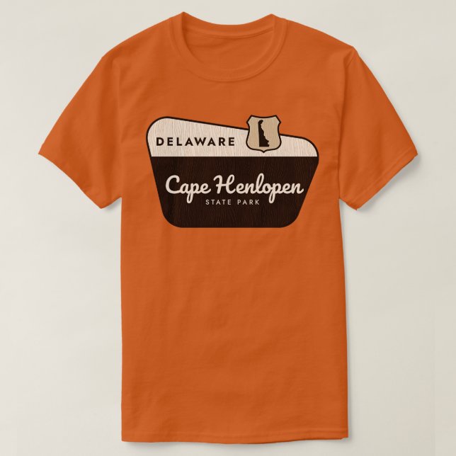 Camiseta Signo de bienvenida de Cape Henlopen State Park De (Diseño del anverso)