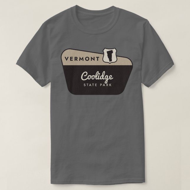 Camiseta Signo de bienvenida de Coolidge State Park Vermont (Diseño del anverso)