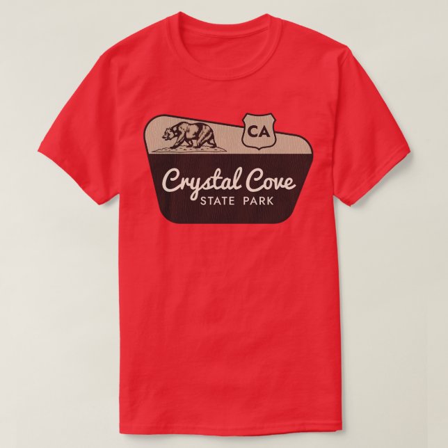 Camiseta Signo de bienvenida de Crystal Cove State Park Cal (Diseño del anverso)