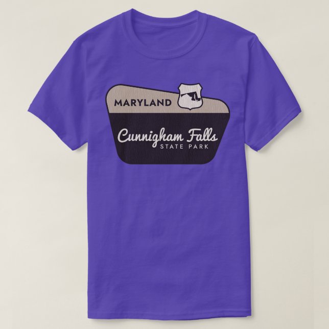 Camiseta Signo de bienvenida de Cunningham Falls State Park (Diseño del anverso)