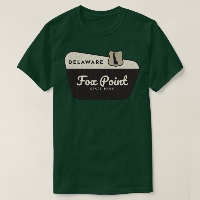 Camiseta Signo de bienvenida de Delaware del Parque Estatal (Diseño del anverso)