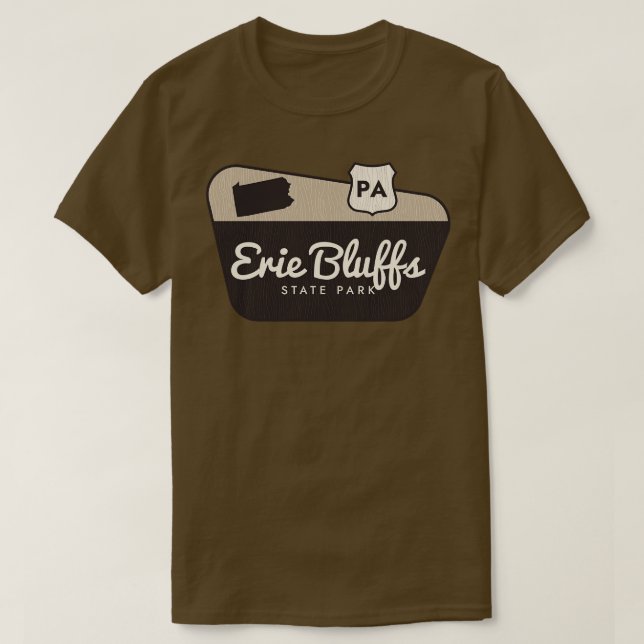 Camiseta Signo de bienvenida de Erie Bluffs State Park Penn (Diseño del anverso)