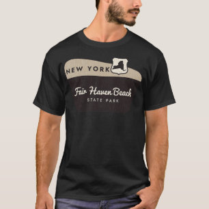 Camiseta Signo de bienvenida de Fair Haven Beach State Park