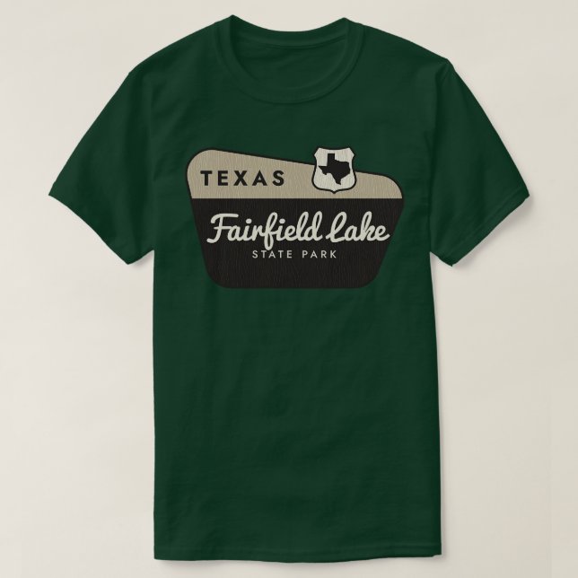 Camiseta Signo de bienvenida de Fairfield Lake State Park (Diseño del anverso)