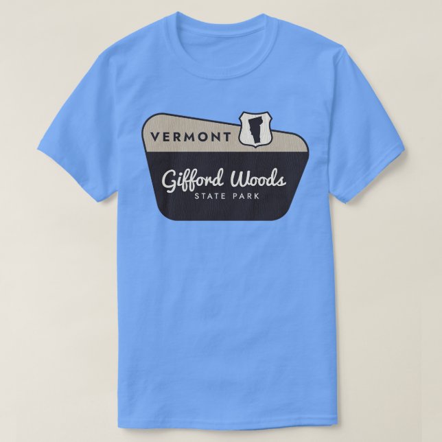 Camiseta Signo de bienvenida de Gifford Woods State Park Ve (Diseño del anverso)