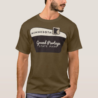 Camiseta Signo de bienvenida de Grand Portage State Park Mi