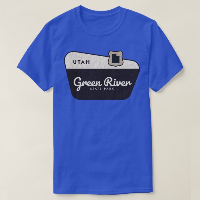 Camiseta Signo de bienvenida de Green River State Park Utah (Diseño del anverso)