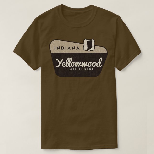 Camiseta Signo de bienvenida de Indiana del bosque estatal  (Diseño del anverso)