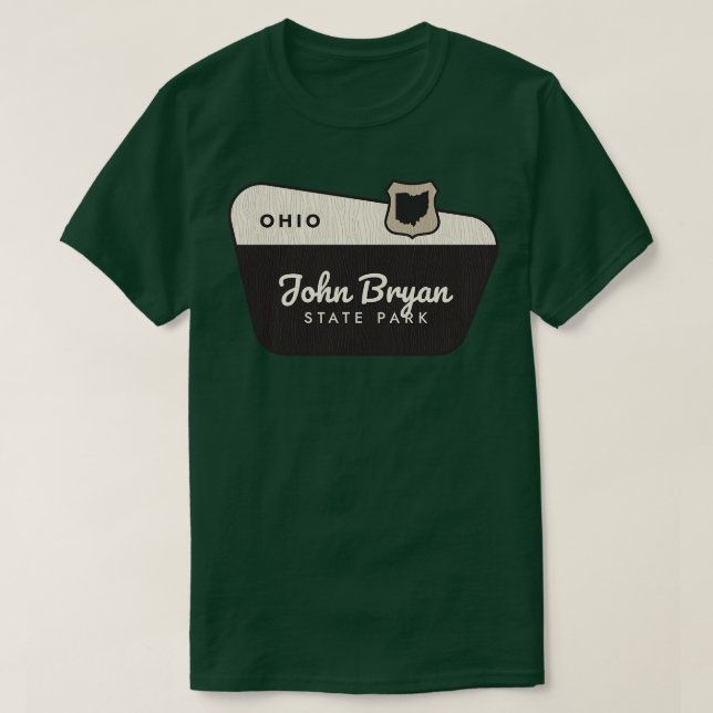 Camiseta Signo de bienvenida de John Bryan State Park Ohio (Diseño del anverso)