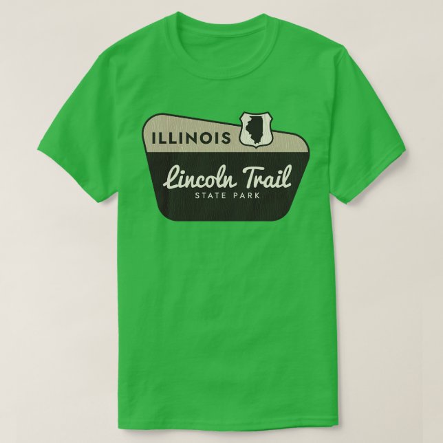 Camiseta Signo de bienvenida de Lincoln Trail State Park Il (Diseño del anverso)