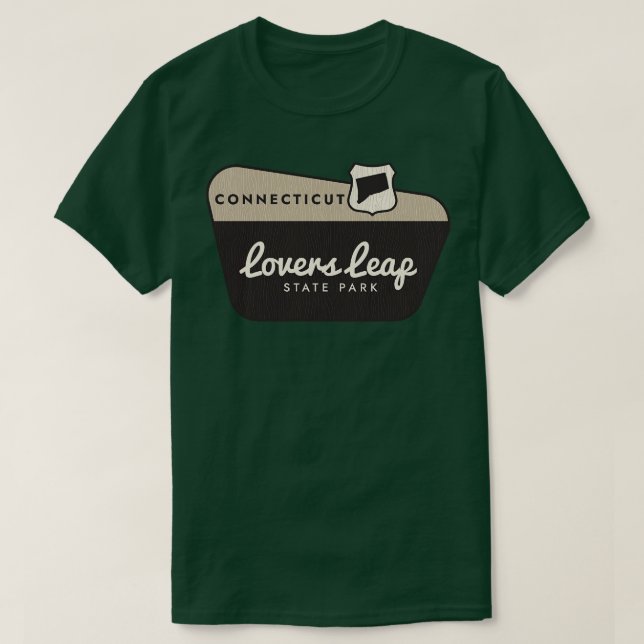 Camiseta Signo de bienvenida de Lovers Leap State Park Conn (Diseño del anverso)