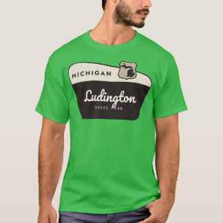 Camiseta Signo de bienvenida de Ludington State Park Michig