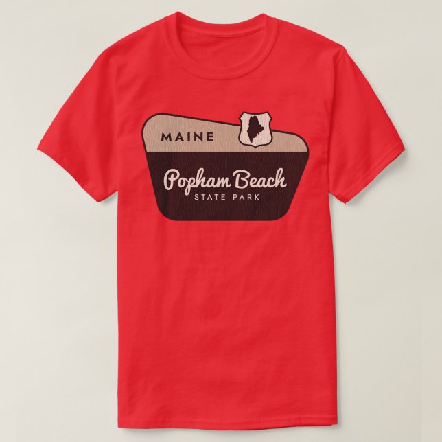 Camiseta Signo de bienvenida de Maine del Parque Estatal Po (Diseño del anverso)