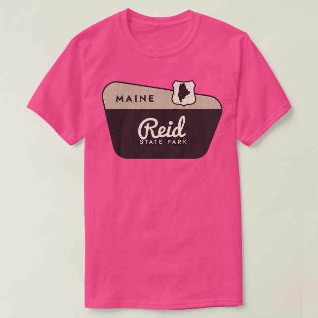 Camiseta Signo de bienvenida de Maine del Parque Estatal Re (Diseño del anverso)