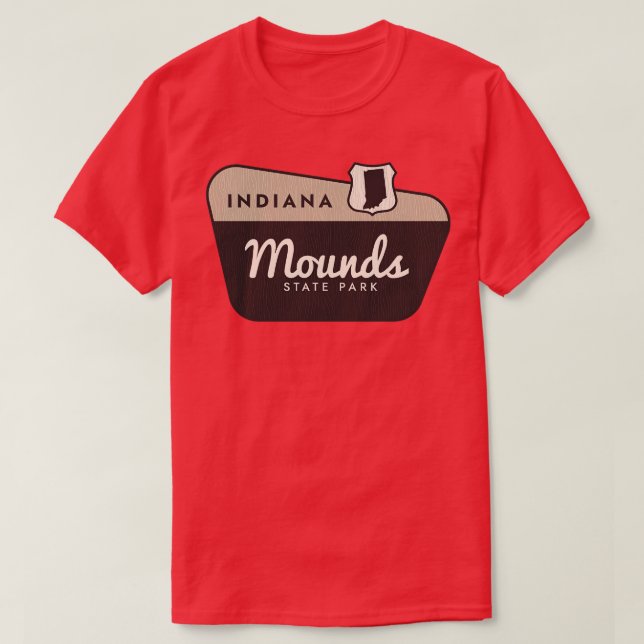 Camiseta Signo de bienvenida de Mounds State Park Indiana (Diseño del anverso)