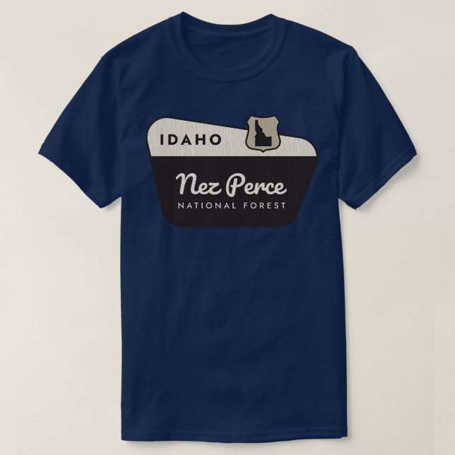 Camiseta Signo de bienvenida de Nez Perce National Forest I (Diseño del anverso)