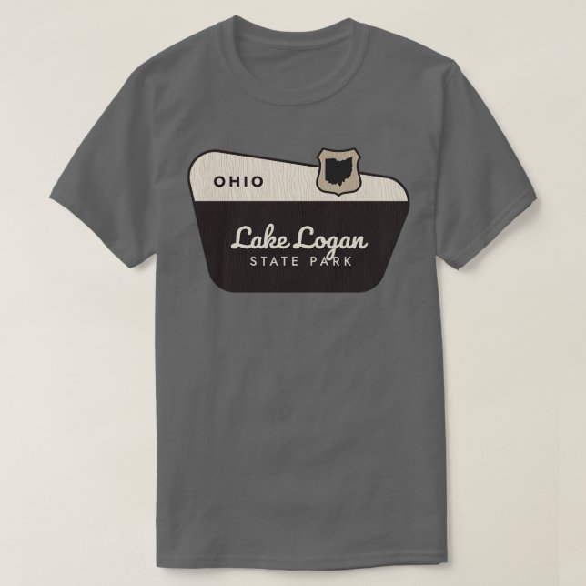 Camiseta Signo de bienvenida de Ohio del Parque Estatal Lak (Diseño del anverso)