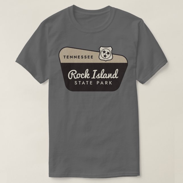 Camiseta Signo de bienvenida de Rock Island State Park Tenn (Diseño del anverso)