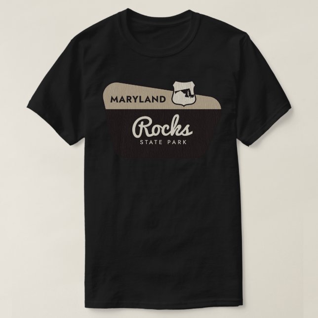 Camiseta Signo de bienvenida de Rocks State Park Maryland (Diseño del anverso)
