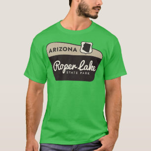 Camiseta Signo de bienvenida de Roper Lake State Park Arizo