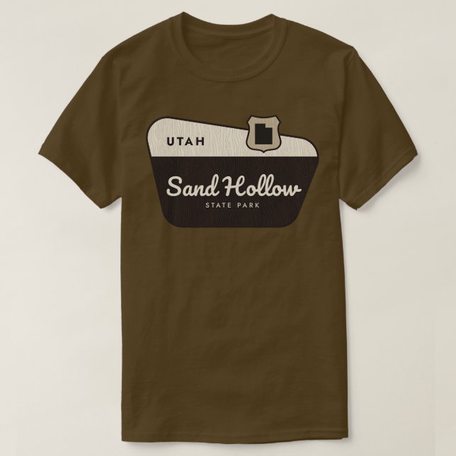 Camiseta Signo de bienvenida de Sand Hollow State Park Utah (Diseño del anverso)