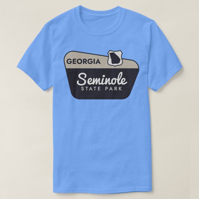 Camiseta Signo de bienvenida de Seminole State Park Georgia (Diseño del anverso)