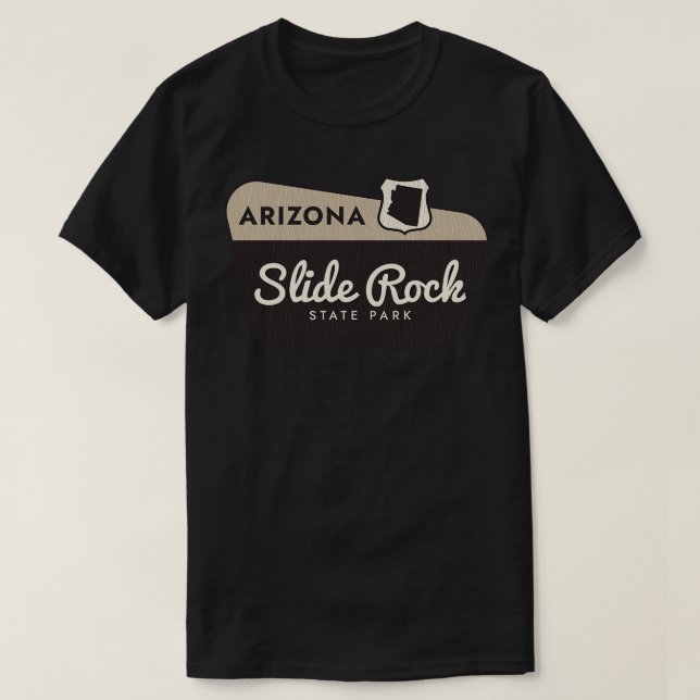 Camiseta Signo de bienvenida de Slide Rock State Park Arizo (Diseño del anverso)