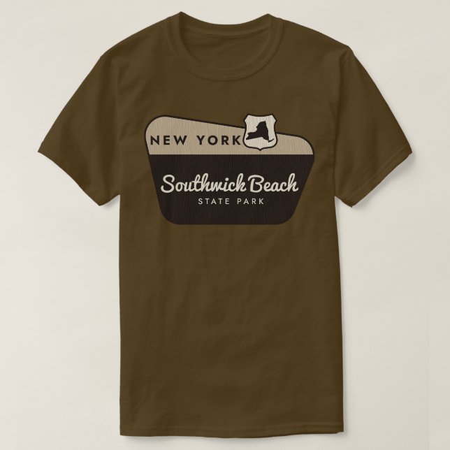 Camiseta Signo de bienvenida de Southwick Beach State Park  (Diseño del anverso)