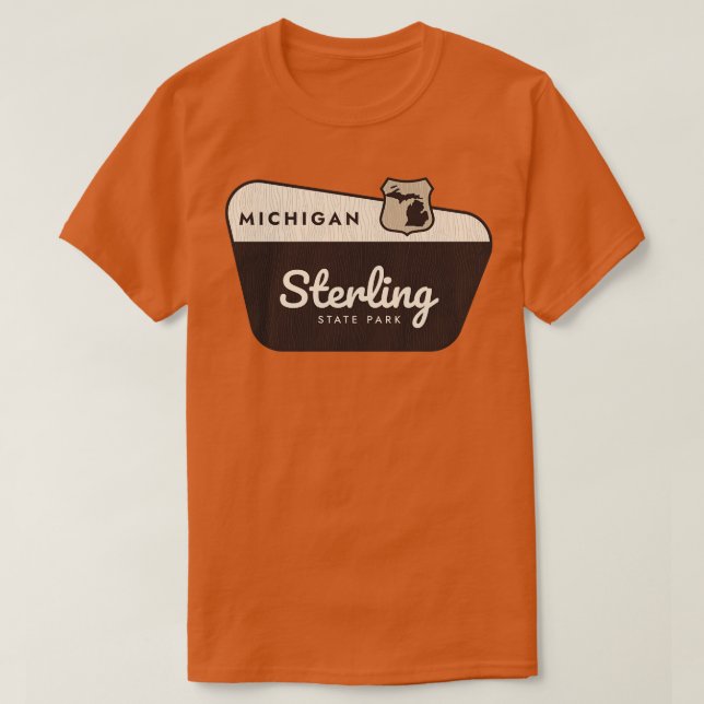 Camiseta Signo de bienvenida de Sterling State Park Michiga (Diseño del anverso)