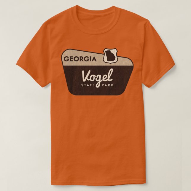 Camiseta Signo de bienvenida de Vogel State Park Georgia (Diseño del anverso)