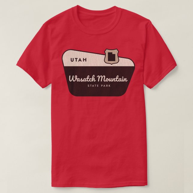 Camiseta Signo de bienvenida de Wasatch Mountain State Park (Diseño del anverso)