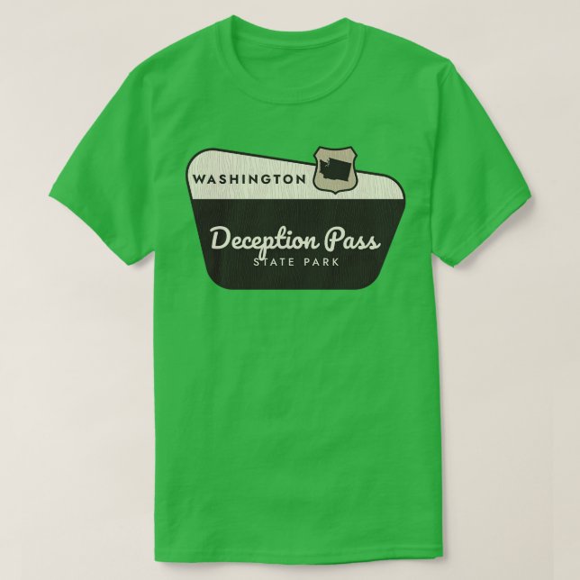 Camiseta Signo de bienvenida de Washington Pass State Park (Diseño del anverso)