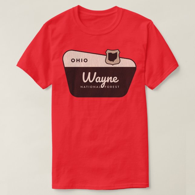 Camiseta Signo de bienvenida de Wayne National Forest Ohio (Diseño del anverso)