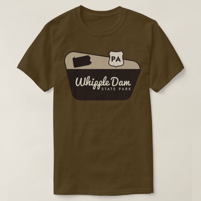 Camiseta Signo de bienvenida de Whiple Dam State Park Penns (Diseño del anverso)