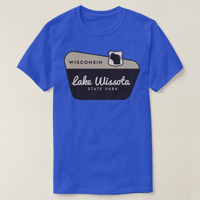 Camiseta Signo de bienvenida de Wisconsin del Parque Estata (Diseño del anverso)