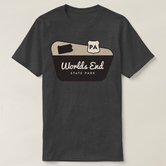 Camiseta Signo de bienvenida de Worlend State Park Pennsylv (Diseño del anverso)